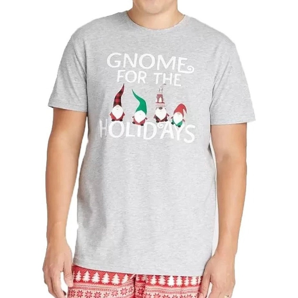 Wondershop Gnome For‎ The Holidays Christmas T-Shirt  Gray Size XXL